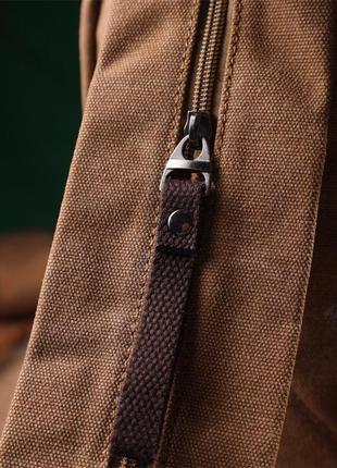 Місткий текстильний рюкзак у стилі мілітарі vintage 22180 кори...9 фото