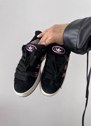 Жіночі кросівки adidas campus « black / pink zebra »6 фото