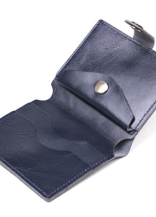Компактне стильне портмоне shvigel 16486 синій4 фото