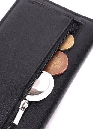 Місткий вертикальний жіночий гаманець на магнітах із натуральн...5 фото