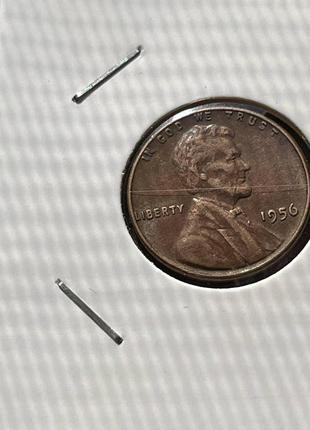 Монета сша 1 цент, 1956 року6 фото
