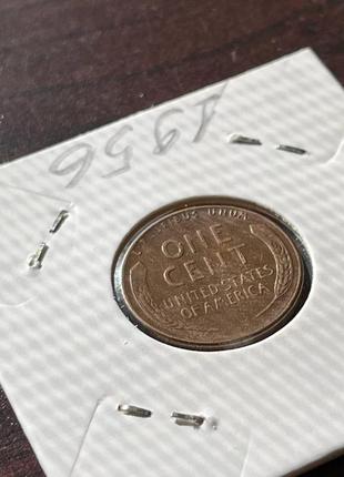 Монета сша 1 цент, 1956 року2 фото