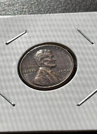 Монета сша 1 цент, 1956 року4 фото