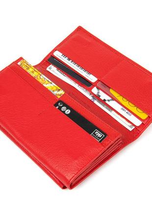 Класичний жіночий гаманець st leather 19376 червоний3 фото
