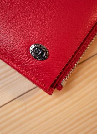 Яскравий жіночий гаманець-клатч st leather 19374 червоний7 фото