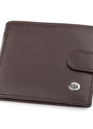 Чоловічий гаманець st leather 18307 (st104) шкіряний коричневи...