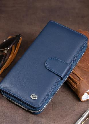 Вертикальний місткий гаманець зі шкіри унісекс st leather 1930...