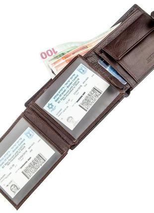 Чоловічий гаманець boston 18819 коричневий, коричневий4 фото