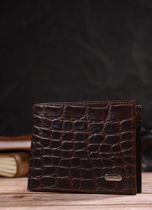 Модний горизонтальний чоловічий гаманець середнього розміру з ...6 фото