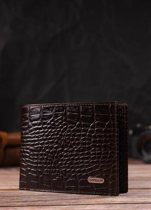 Модний гаманець для чоловіків із натуральної шкіри з тисненням...6 фото