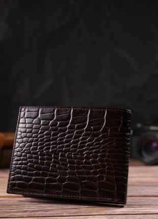 Модний гаманець для чоловіків із натуральної шкіри з тисненням...7 фото