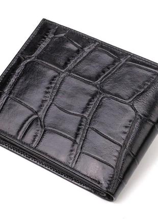 Модний гаманець для чоловіків із натуральної шкіри з тисненням...2 фото