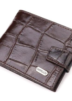 Чоловічий компактний гаманець із натуральної фактурної шкіри c...