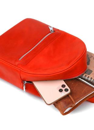 Вінтажний компактний жіночий рюкзак shvigel 16312 червоний5 фото