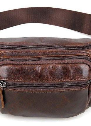 Поясна сумка vintage 14422 коричнева, коричневий