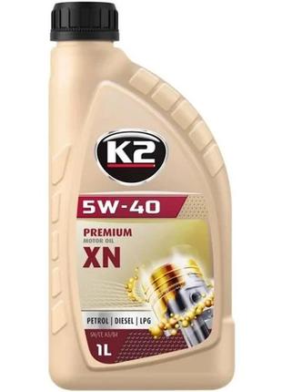 Масло моторное synthetic motor oil sn/cf xn 5w-40 1л k2