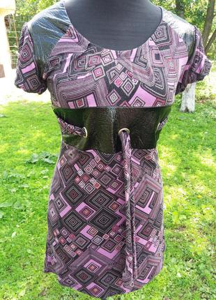 Мини-платье с вставками