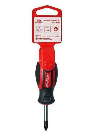 Отвертка крестовая vitals master s2, ph2х38 мм