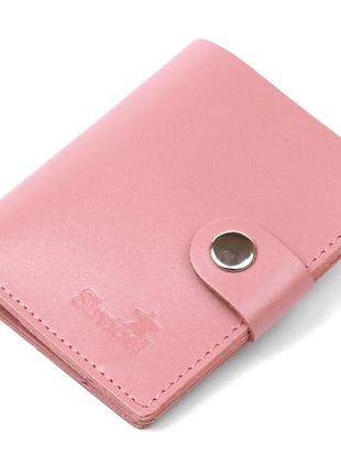 Жіноче портмоне з натуральної шкіри shvigel 16509 рожевий