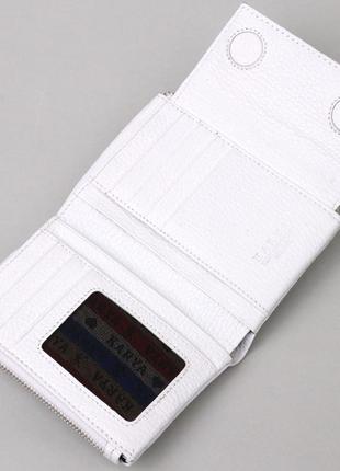 Компактний гаманець із монетницею на блискавці з натуральної ш...4 фото