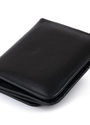Маленький гаманець на кнопці жіночий st leather 19232 чорний4 фото