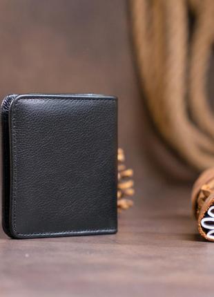 Маленький гаманець на кнопці жіночий st leather 19232 чорний10 фото