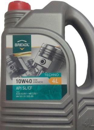 Масло моторне techno 10w40 sl/cf 4 л brexol