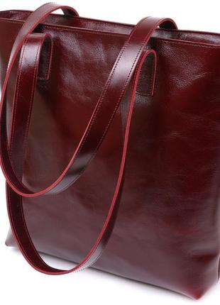 Стильна жіноча сумка-шопер shvigel 16368 бордовий