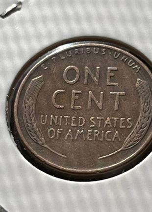 Монета сша 1 цент, 1955 року, мітка монетного двору: "d" - денвер5 фото