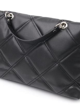 Класична жіноча сумка з екошкіри vintage 18713 чорний2 фото