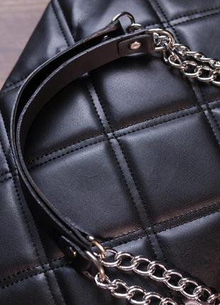 Класична жіноча сумка з екошкіри vintage 18713 чорний9 фото