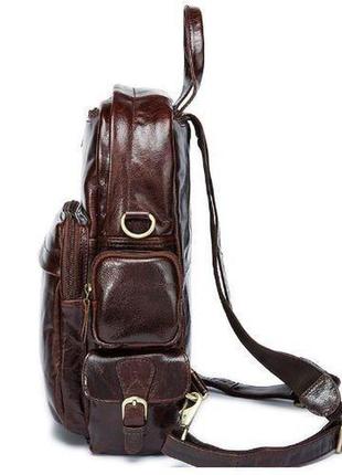 Рюкзак – трансформер шкіряний vintage 14889 коричневий, коричн...3 фото