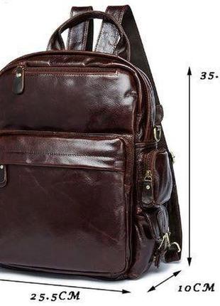 Рюкзак – трансформер шкіряний vintage 14889 коричневий, коричн...5 фото