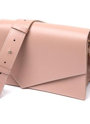 Жіноча сумка з натуральної шкіри grande pelle 11435 рожевий2 фото