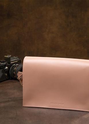 Жіноча сумка з натуральної шкіри grande pelle 11435 рожевий8 фото