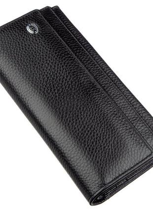 Універсальний гаманець-візитниця st leather 18951 чорний, чорний