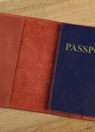 Ексклюзивна обкладинка для паспорта з вінтажній шкіри shvigel ...4 фото