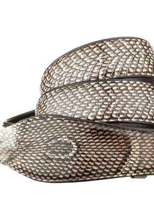 Ремінь snake leather 18595 з натуральної шкіри кобри білий, білий1 фото