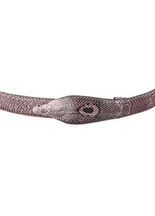 Ремінь snake leather 18592 з натуральної шкіри кобри рожевий2 фото
