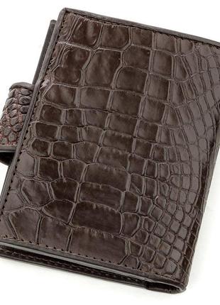 Візитниця чоловіча crocodile leather 18575 з натуральної шкіри...2 фото