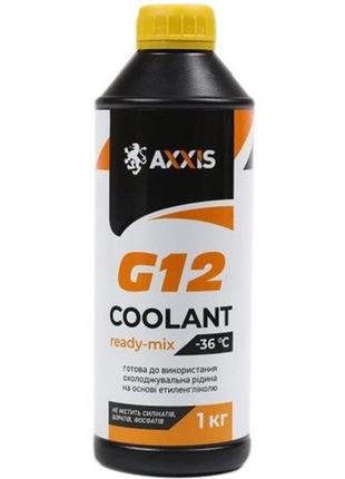 Антифриз yellow g12 сoolant ready-mix -36°c (жовтий) 1кг axxis