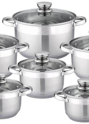 Набір посуду із шести каструль (12 предметів) bohmann bh 0717-...