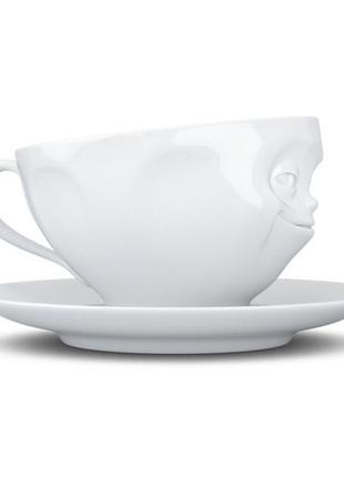 Чашка з блюдцем для кави tassen "хитра посмішка" (200 мл), фарфор5 фото