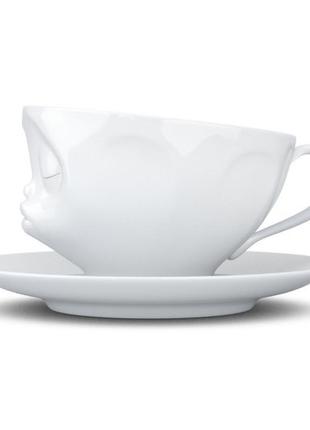 Чашка з блюдцем для кави tassen "поцілунок" (200 мл), фарфор4 фото