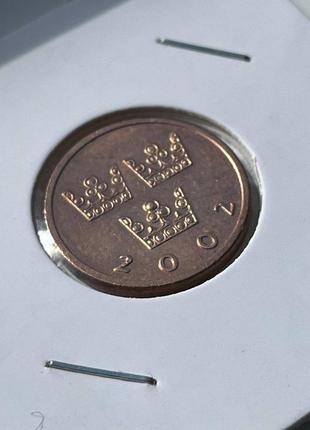 Монета швеція 50 ере, 2002 року3 фото