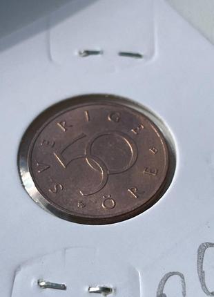 Монета швеція 50 ере, 2002 року5 фото