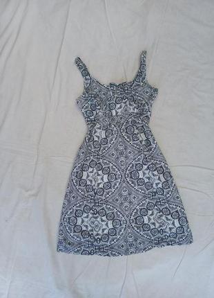 Шикарное платье сарафан с принтом1 фото