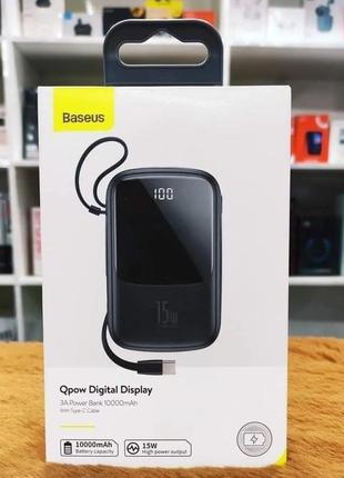 Повербанк baseus qpow 10000 mah 15 w (з кабелем type-c usb-c) p..