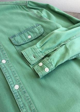 Яркая джинсовая оверсайз рубашка от зара4 фото