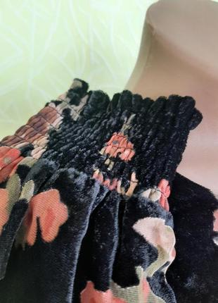 Блузка велюр розы полупрозрачная